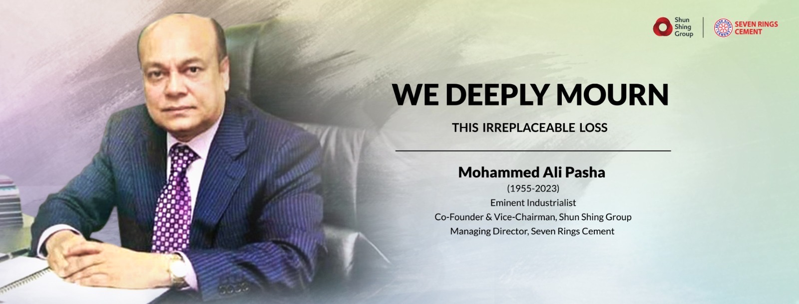 Honorable Managing Director of Seven Rings Cement, Co-Founder and Vice-Chairman of Hong Kong-based Shun Shing Group, eminent industrialist Mr. Mohammed Ali Pasha passes